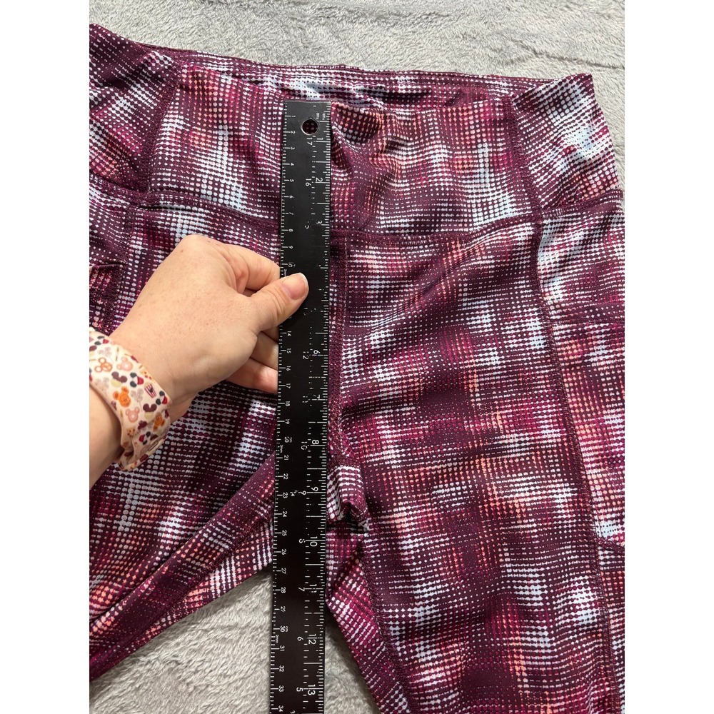 Pro Player Womens M Maroon Printed Athletic Leggings‎ Athleisure Casual - Picture 5 of 8